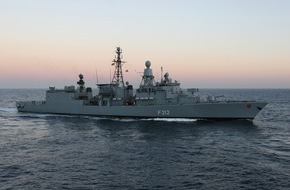 Presse- und Informationszentrum Marine: Marine - Pressemitteilung / Pressetermin: Fregatte "Karlsruhe" läuft in Wilhelmshaven ein