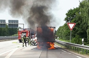 Polizeidirektion Kaiserslautern: POL-PDKL: Klein-LKW in Brand