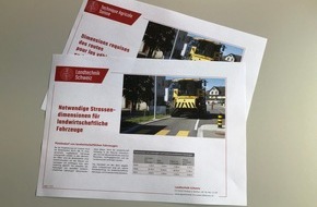 LID Pressecorner: Notwendige Strassendimensionen für landwirtschaftliche Fahrzeuge