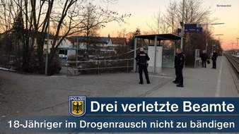 Bundespolizeidirektion München: Bundespolizeidirektion München: Bundespolizisten verletzt: Nur mit Unterhose bekleideter 18-Jähriger greift Beamten tätlich an - Mehrere Verletzte