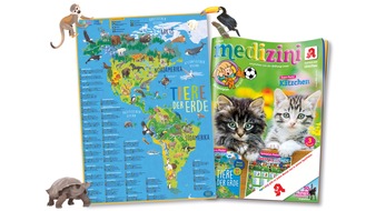Wort & Bild Verlagsgruppe - Unternehmensmeldungen: Von Kondor bis Känguru: medizini entführt kleine Forscherinnen und Forscher auf alle Kontinente mit spektakulärer dreiteiliger Poster-Serie