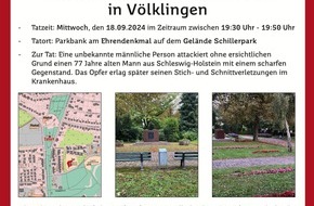 Landespolizeidirektion Saarland: POL-SL: Belohnung im Fall des in Völklingen getöteten Mannes ausgelobt/Sonderkommission Schillerpark sucht Zeugen