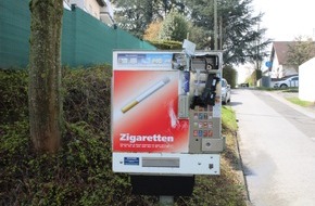 Polizei Rheinisch-Bergischer Kreis: POL-RBK: Leichlingen / Burscheid - Zwei Zigarettenautomaten aufgebrochen