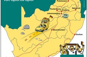 Sunny Cars: Mobil von Spiel zu Spiel: Routenplaner zur Fußball-WM von Sunny Cars für die deutschen Fans