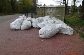Polizeidirektion Ratzeburg: POL-RZ: Unzulässige Ablagerung von Müllsäcken