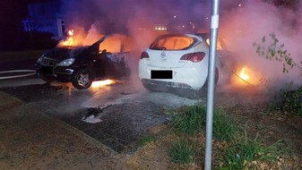 Polizeidirektion Pirmasens: POL-PDPS: Zwei Pkw am 07.05. ausgebrannt - Brandstiftung