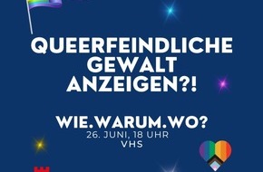Polizei Bielefeld: POL-BI: Queerfeindliche Gewalt Anzeigen?! Wie-Warum-Wo?