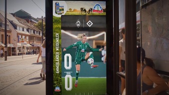 Wall GmbH: Frauenfu&szlig;ball live und &uuml;berall in Bremen: Alle Heimspiele der WERDERFRAUEN in Echtzeit auf den digitalen Werbefl&auml;chen von WallDecaux erleben