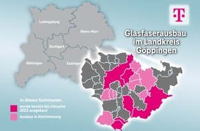 Deutsche Telekom AG: Meilensteine beim Glasfaser-Ausbau im Landkreis Göppingen geschafft