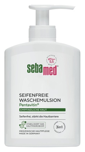Pressemitteilung: 55 Jahre sebamed Seifenfreie Waschemulsion