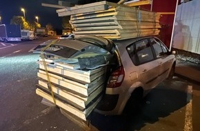PASt (KvD) - Polizeipräsidium Westhessen: POL-WI: Überladener PKW, BAB 3, zwischen den Anschlussstellen Idstein und Niedernhausen, Samstag, 12.04.2025, 23:50 Uhr