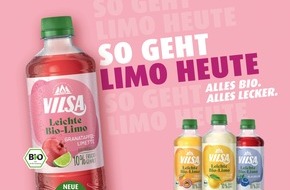 VILSA-BRUNNEN Otto Rodekohr GmbH: Fruchtig-frischer Limo-Genuss: VILSA Leichte Bio-Limo mit neuer Geschmacksrichtung "Granatapfel-Limette"