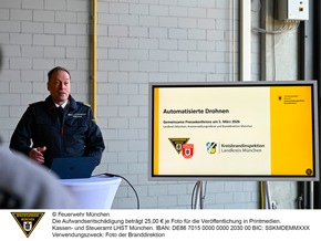 FW-M: Zusammenarbeit zwischen Stadt und Landkreis: automatisierte Drohnen f&uuml;r die Gefahrenabwehr