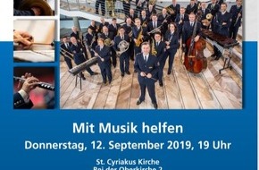 Polizeiinspektion Göttingen: POL-GÖ: (504/2019) "Mit Musik helfen" - Polizeiorchester Niedersachsen macht am 12. September Station in Duderstadt, Eintritt frei-Spenden erbeten!