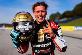 Medienmitteilung: Harley-Davidson feiert Archie McDonald als ersten FIM Harley-Davidson Bagger World Cup Champion