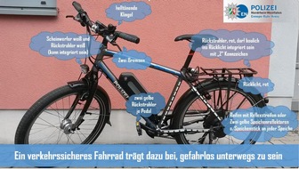 Kreispolizeibehörde Ennepe-Ruhr-Kreis: POL-EN: Ein verkehrssicheres Fahrrad trägt dazu bei, gefahrlos unterwegs zu sein