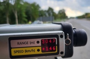 Polizeipr&auml;sidium Recklinghausen: POL-RE: Recklinghausen: Erlaubt waren 60 km/h - gemessen wurden 146 km/h