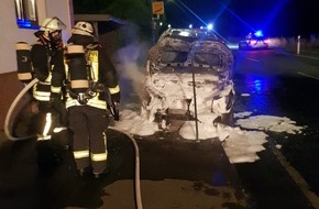 Feuerwehr Dortmund: FW-DO: PKW bei Feuer total zerstört // Keine Verletzten