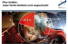Deutscher Verkehrssicherheitsrat e.V.: Pkw-Unfälle: Jeder fünfte Getötete nicht angeschnallt