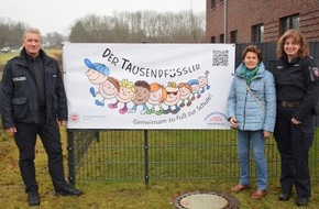 Polizeiinspektion Harburg: POL-WL: Der "Tausendf&uuml;ssler" breitet sich weiter aus - Verkehrspr&auml;vention an den Grundschulen - neue Banner f&uuml;r mehr Aufmerksamkeit