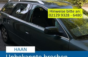 Polizei Mettmann: POL-ME: Mehrere aufgebrochene Autos - die Polizei ermittelt und bittet um Hinweise - Haan - 2407034
