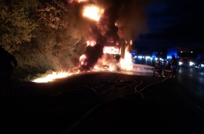 Feuerwehr Bottrop: FW-BOT: Abgeschlossener Einsatz: Lkw-Brand A2 FR Oberhausen