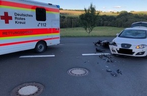 Polizeidirektion Trier: POL-PDTR: Rhaunen - Verkehrsunfall mit verletztem Rollerfahrer