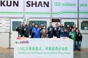 Vossloh AG: Vossloh-Werk Kunshan erreicht Meilenstein von 150 Millionen produzierten Spannklemmen