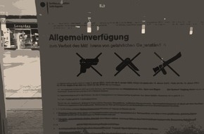 Bundespolizeidirektion Sankt Augustin: BPOL NRW: Während Waffenverbotszone: Messer, Teleskopschlagstock und Tierabwehrspray - Bundespolizei stellt gefährliche Gegenstände sicher
