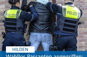 Polizei Mettmann: POL-ME: Wahllos Passanten angegriffen: Polizei fasst 36-Jährigen - 2505035