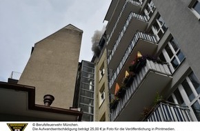 Feuerwehr München: FW-M: Zimmerbrand in einer Dachgeschosswohnung (Altstadt-Lehel)