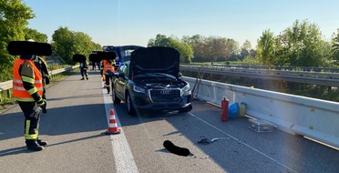 Polizeidirektion Landau: POL-PDLD: A65/AS Ha&szlig;loch - Auffahrunfall mit Verletzten