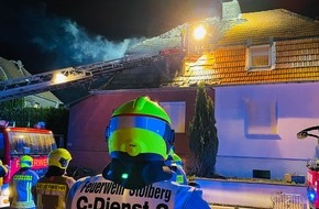 Feuerwehr Stolberg: FW-Stolberg: Brand eines Wohnhauses - zwei Verletzte
