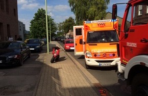 Feuerwehr Stolberg: FW-Stolberg: Verkehrsunfall mit Roller / zahlreiche weitere Einsätze