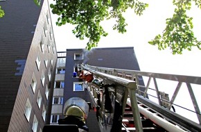 Feuerwehr Essen: FW-E: Feuer im sechsten Obergeschoss, Küche ausgebrannt