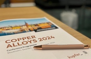 Kupferverband e.V.: Copper Alloys 2024 in Stockholm: Zwei Tage, 12 Länder und neue Impulse für die Kupferindustrie