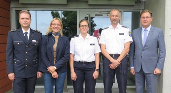 Polizeipräsidium Mittelhessen - Pressestelle Wetterau: POL-WE: Neues Team an der Spitze der Polizeistation Büdingen - Dienststellenleiter und Vertreterin in ihr Amt eingeführt