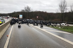 Polizei Dortmund: POL-DO: Lkw-Fahrer unter Einfluss von Drogen am Steuer: 800 Kisten Leergut auf Autobahn verloren