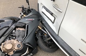 Polizeidirektion Bad Kreuznach: POL-PDKH: Verkehrsunfall zwischen Motorradfahrer und PKW-Fahrer