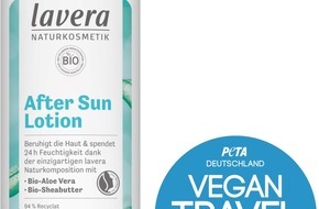 Laverana GmbH: lavera After Sun-Lotion mit PETA VeganTravel Award 2022 ausgezeichnet
