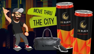 28 BLACK: Move thru the city: Mit 28 BLACK Orange-Ginger und dem Segway Drift W1 durch die Stadt