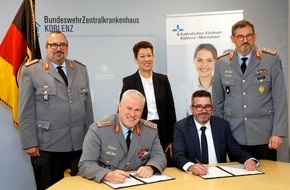 Presse- und Informationszentrum des Sanitätsdienstes der Bundeswehr: Bundeswehrzentralkrankenhaus und Katholisches Klinikum Koblenz-Montabaur intensivieren Zusammenarbeit zum Wohle der Patienten in der Region