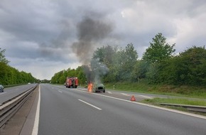 Verkehrsdirektion Mainz: POL-VDMZ: PKW Brand A60 - Autobahndreieck Mainz