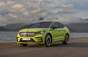 Skoda Auto Deutschland GmbH: ŠKODA ENYAQ COUPÉ RS iV erzielt Topergebnis beim ADAC Autotest