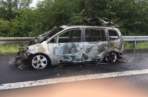 Polizeipräsidium Osthessen: POL-OH: Fahrzeug auf der A7 ausgebrannt