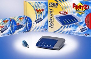 AVM GmbH: AVM auf der Internet World mit DSL, Bluetooth und ISDN / ISDN-Surfen
doppelt so schnell ohne Mehrkosten / AVM in Halle 2.2, Stand B19