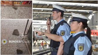 Bundespolizeidirektion München: Bundespolizeidirektion München: Gehwegplatte in Imbissverkauf geworfen / Versuchte gefährliche Körperverletzung im Hauptbahnhof München