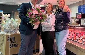 Edeka S&uuml;dwest: Presse-Information: Gl&uuml;ckliche Gewinnerin eines Gasgrills