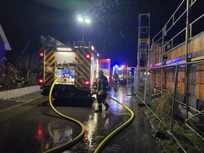 POL-STD: Dachstuhlbrand in Horneburger Kindergartenneubau