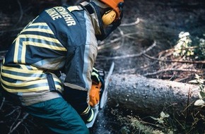 Freiwillige Feuerwehr H&uuml;nxe: FW H&uuml;nxe: Baum blockiert Fahrbahn